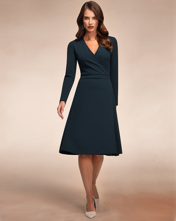 hot squash The Wrap Dress Woodland Teal