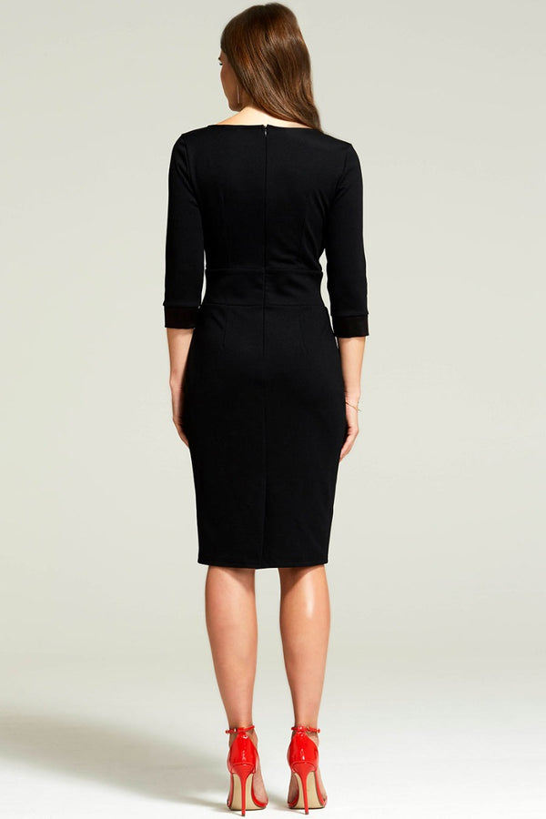 Hot Squash Tuxedo Ponte Dress