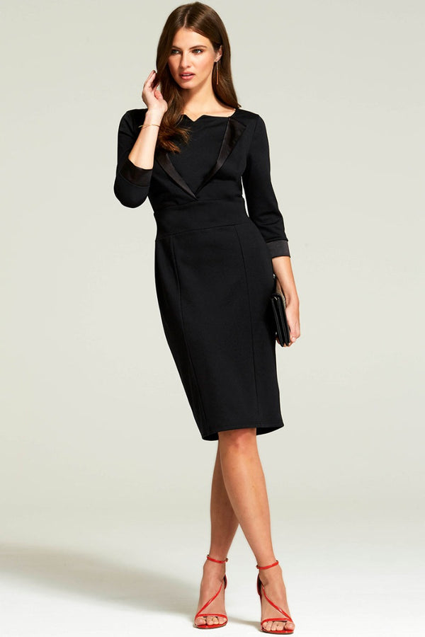 hot squash Tuxedo Ponte Dress