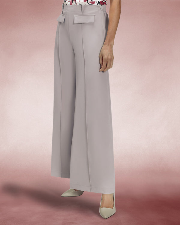 Hot Squash Utility Style Wide Leg Trousers Grey