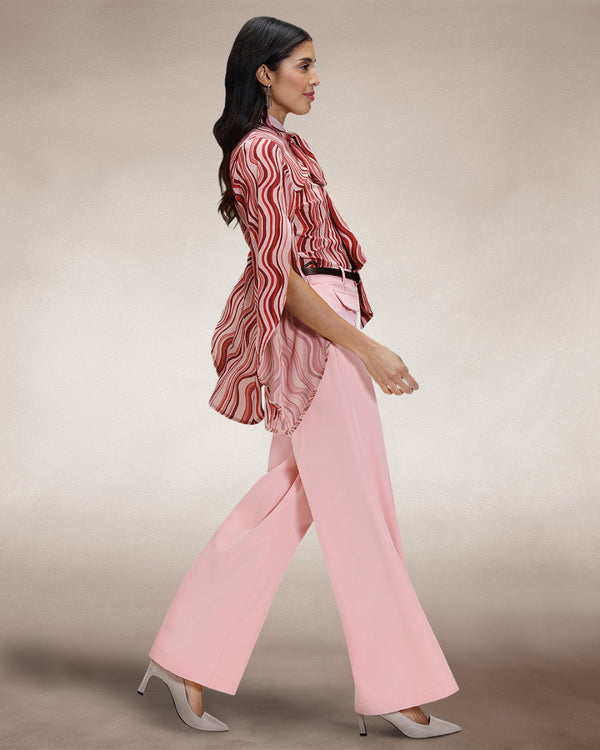 Hot Squash Utility Style Wide Leg Trousers Pink