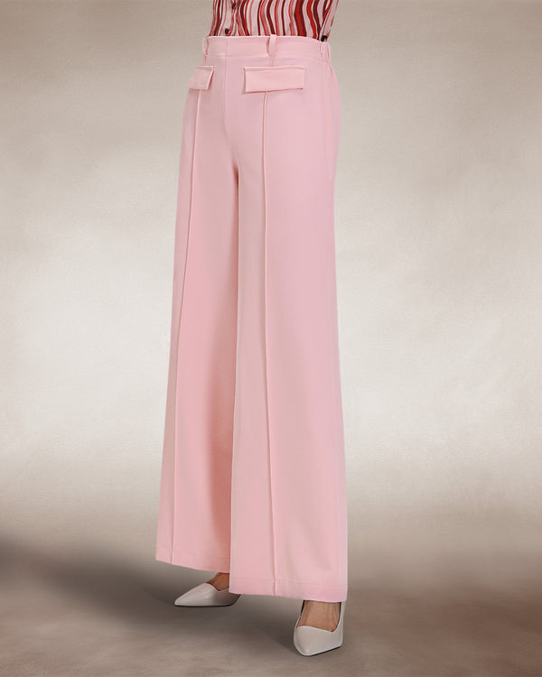 hot squash Utility Style Wide Leg Trousers Pink