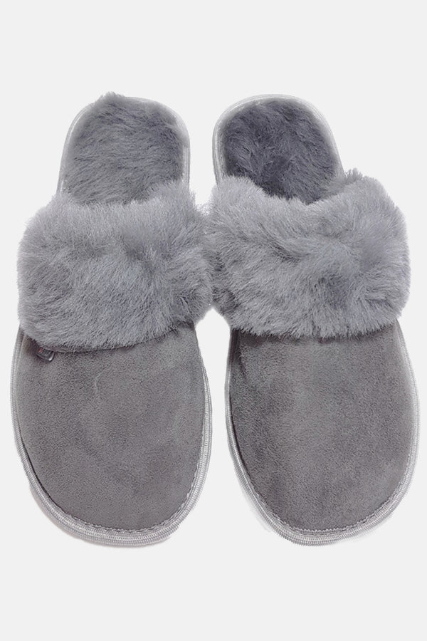 Hot Squash Women's Slip On Slippers Silver Grey