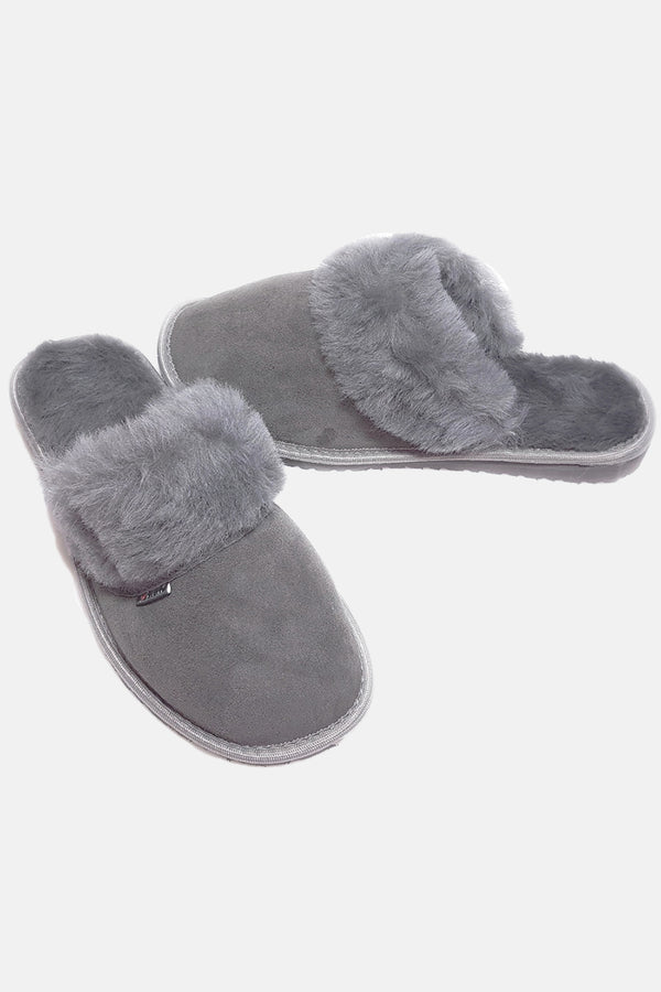 Hot Squash Women's Slip On Slippers Silver Grey