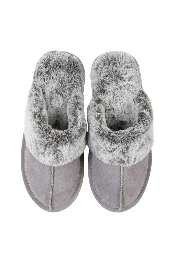 hot squash Women's Slip on Slippers Silver Grey