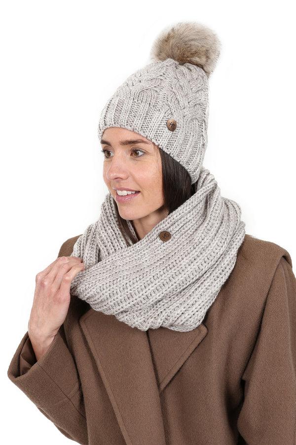 Hot Squash Women's Winter Snood Shadow Beige