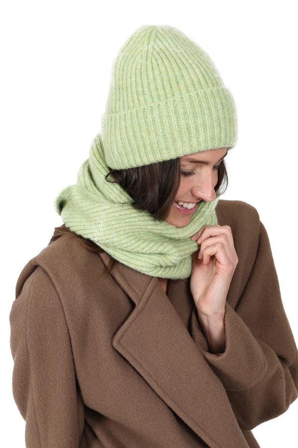 Hot Squash Womens Ribbed Snood Lime