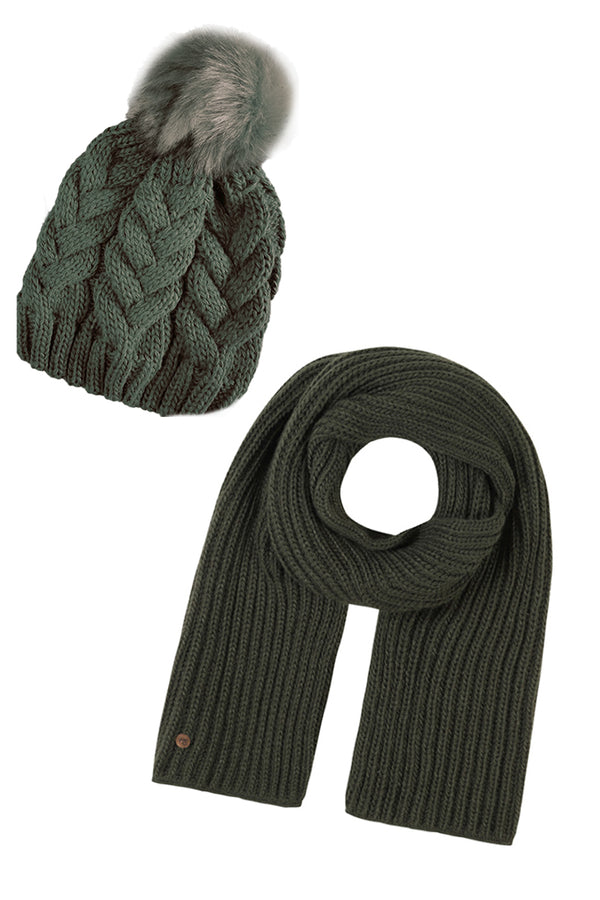hot squash Womens Winter Beanie Hat and Scarf Set