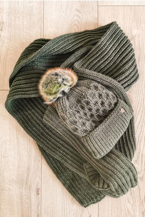 hot squash Womens Winter Beanie Hat Forest Green