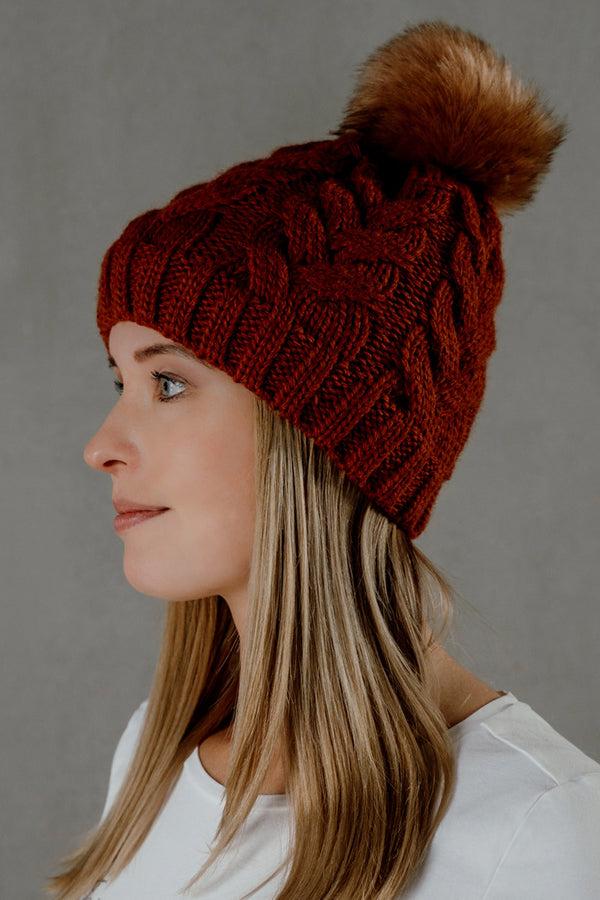 Hot Squash Womens Winter Beanie Hat Pecan Brown