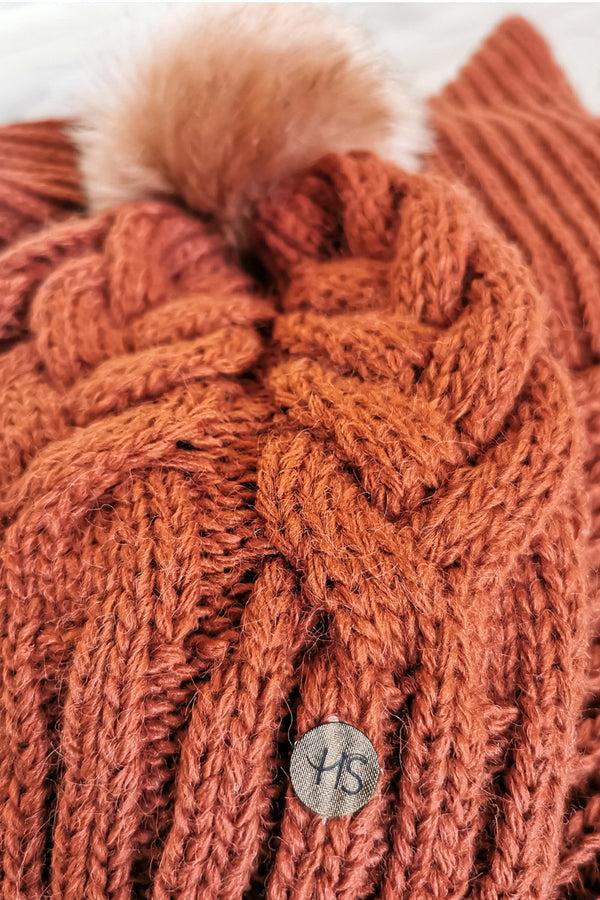 Hot Squash Womens Winter Beanie Hat Pecan Brown