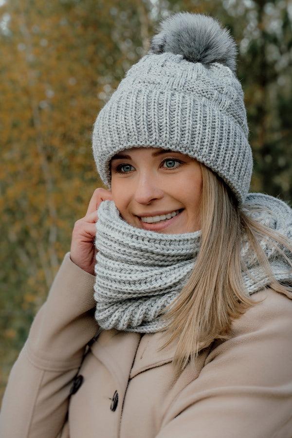 hot squash Womens Winter Snood Winter Forest Grey