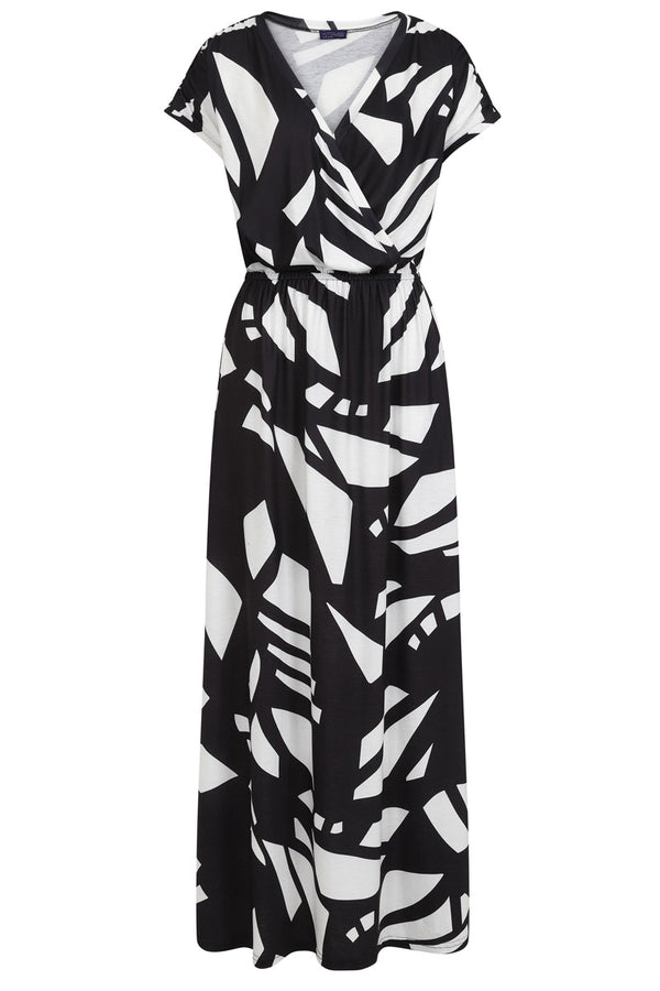 Hot Squash Jersey Maxi Dress Matisse Print Black/White