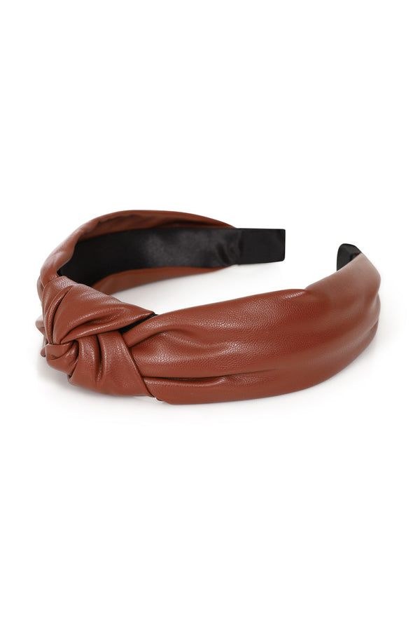 Hot Squash Leather-Look Headbands 2 Pack Hazel Brown