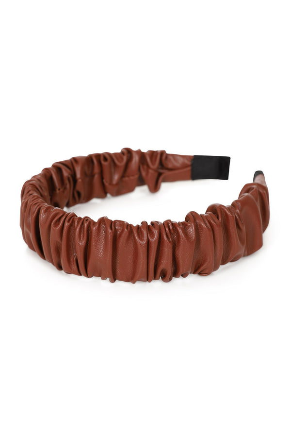 Hot Squash Leather-Look Headbands 2 Pack Hazel Brown