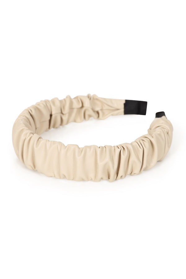 Hot Squash Leather-Look Headbands 2 Pack Pastel Cream