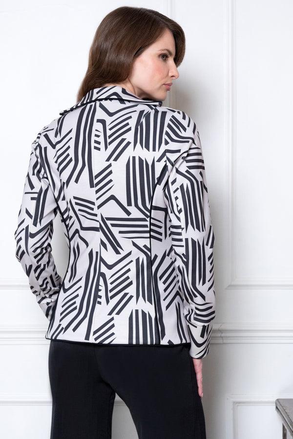Hot Squash Piping Detail Jacket Black / Grey Calligraphy