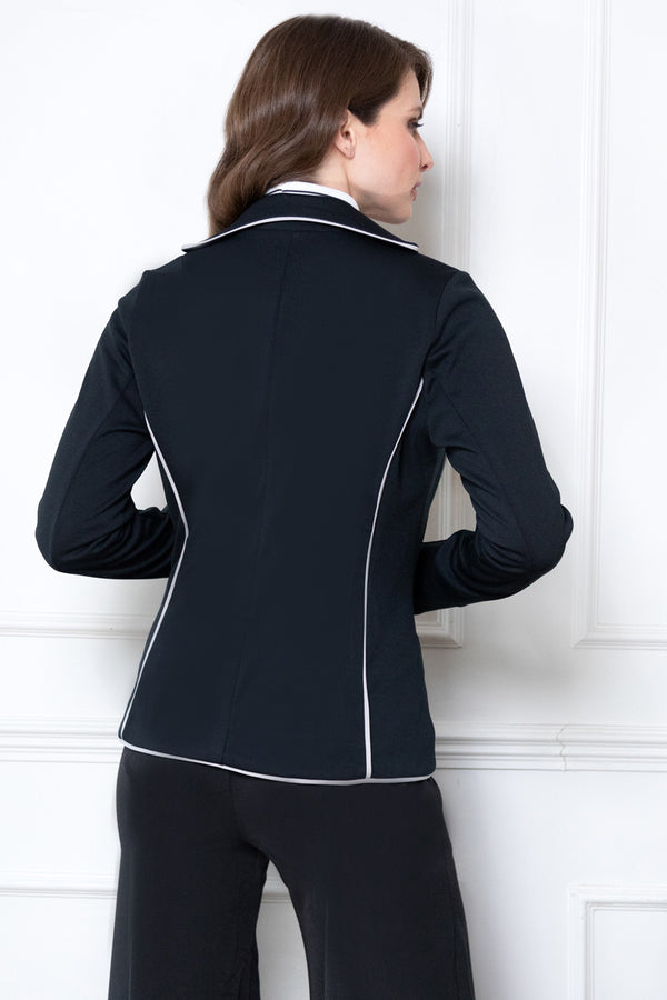 Hot Squash Piping Detail Jacket Solid Black / Grey Piping