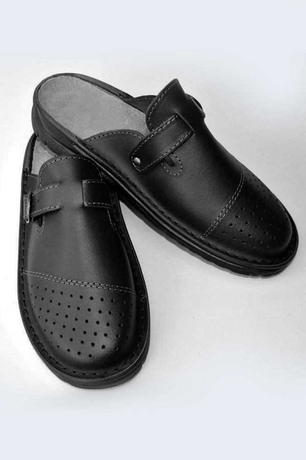 hot squash Premium Handcrafted Leather Men's Slip-ons Coal Black