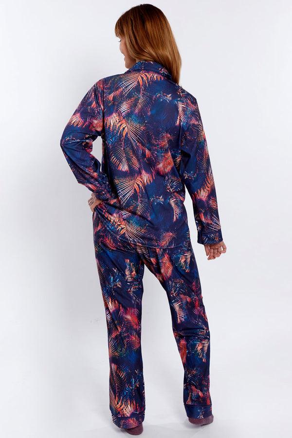 Hot Squash Premium Jersey Pyjama Set Tropical Palm Print