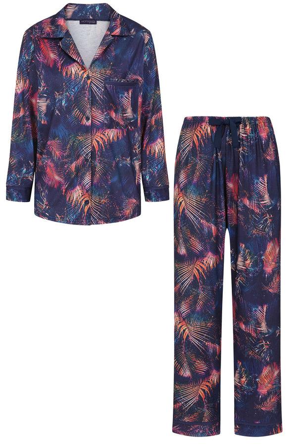 Hot Squash Premium Jersey Pyjama Set Tropical Palm Print