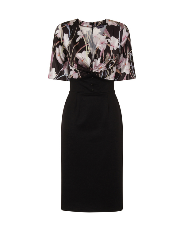 Hot Squash Short Sleeve Cocktail Dress Occasion Print