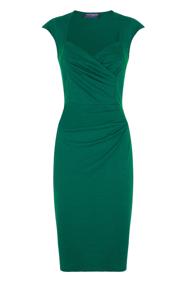 Hot Squash Short Sleeved Dress With Crossover Top Lawn