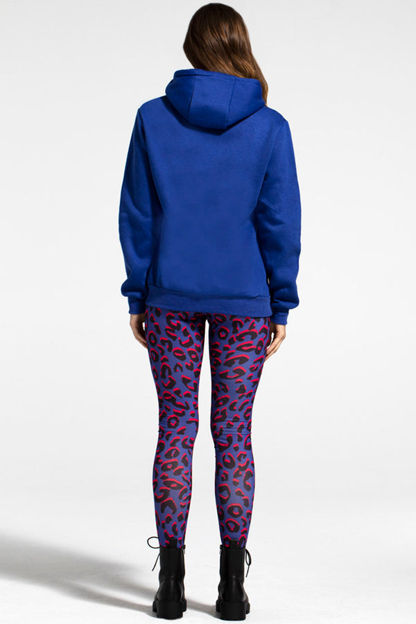 Hot Squash Tech-Fabric All Day Leggings Blue Leopard