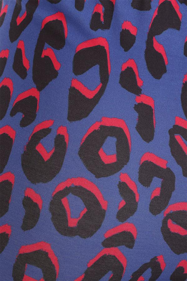 Hot Squash Tech-Fabric All Day Leggings Blue Leopard