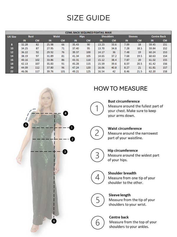 Hot Squash The Cowl Neck Maxi Sequin Dress With Fishtail Skirt Bottle Green