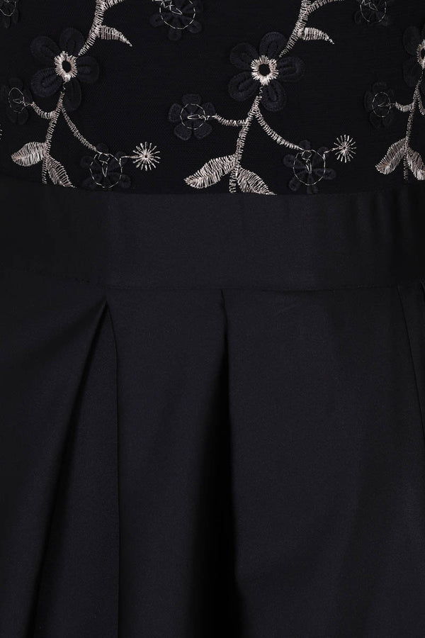 Hot Squash V Neck Maxi Dress With Silky High Low Skirt Black