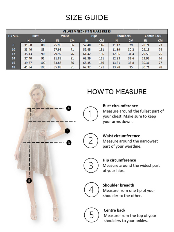 Hot Squash Velvet V Neck Fit N Flare Dress Deep Lavender