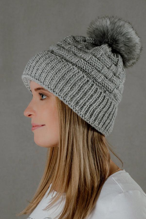 Hot Squash Womens Winter Beanie Hat Winter Forest Grey