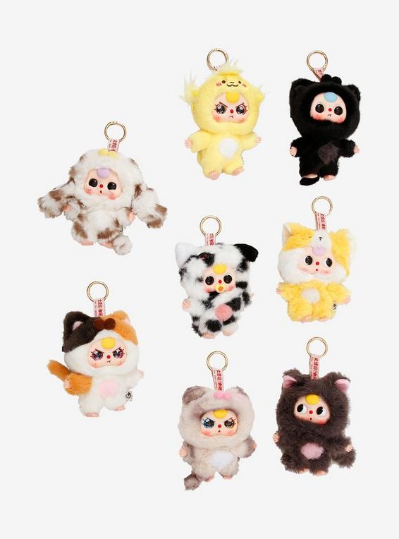 hot topic Baby Three Cat & Dog Blind Box Plush Bag Clip