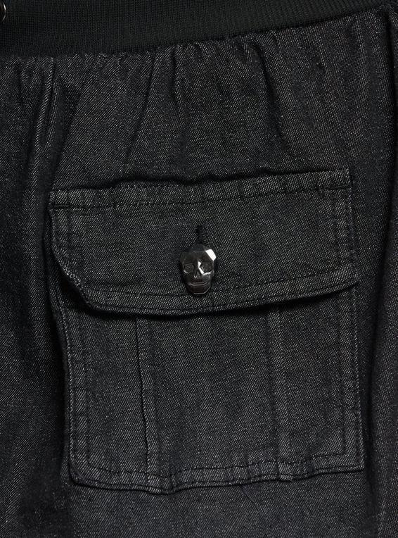 Hot Topic Black Cargo Denim Bubble Skort Plus Size BLACK