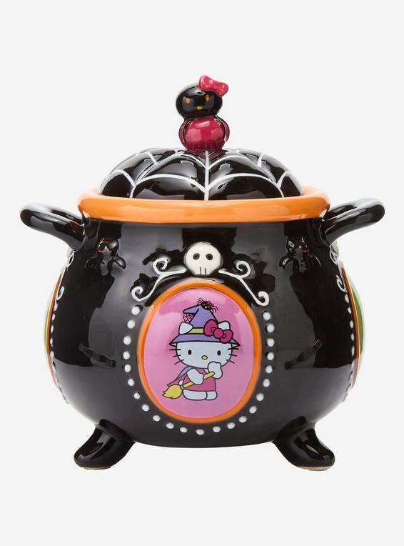 hot topic Blue Sky Hello Kitty And Friends Halloween Cauldron Cookie Jar