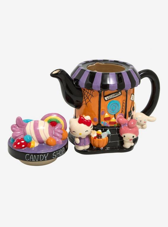 Hot Topic Blue Sky Hello Kitty And Friends Halloween Shop Teapot