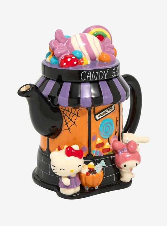 Hot Topic Blue Sky Hello Kitty And Friends Halloween Shop Teapot