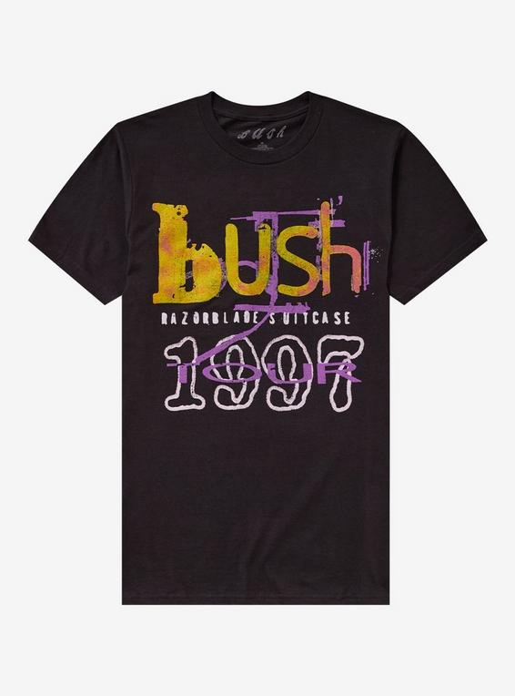 hot topic Bush Razorblade Suitcase 1997 Tour T-Shirt BLACK