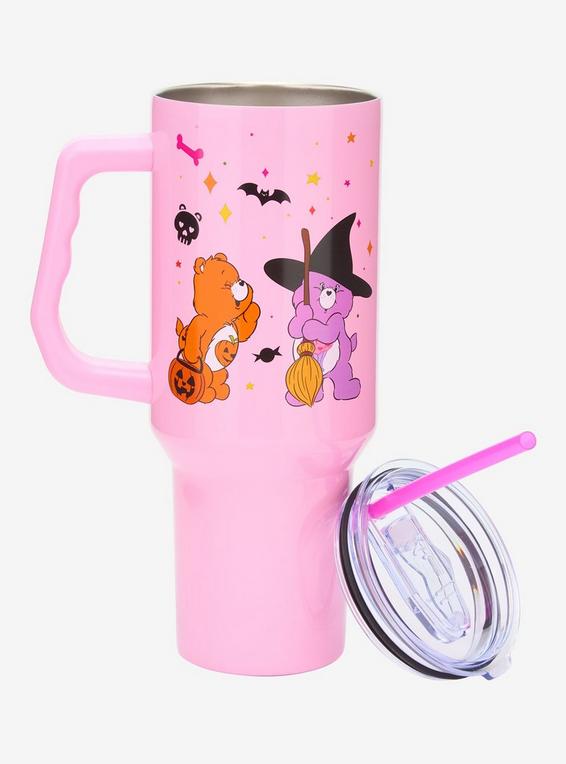 Hot Topic Care Bears Halloween Pink Stainless Steel Travel Cup
