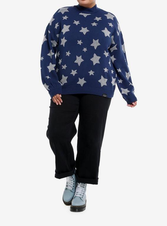 Hot Topic Coraline Star Glitter Knit Girls Sweater Plus Size MULTI