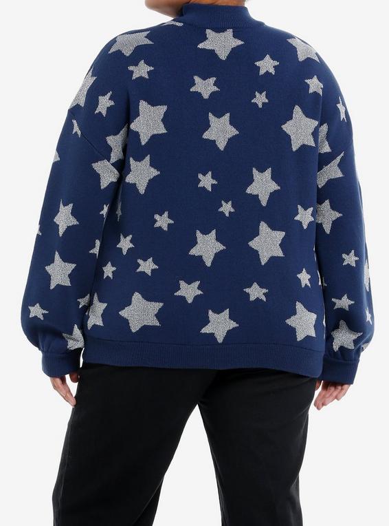 Hot Topic Coraline Star Glitter Knit Girls Sweater Plus Size MULTI
