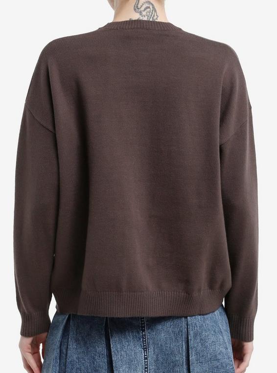 Hot Topic Daisy Street Vampire Bat Cross Charm Girls Sweater PURPLE