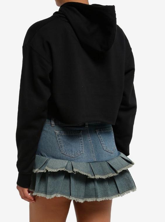 Hot Topic Disney Kingdom Hearts Group Girls Crop Hoodie MULTI