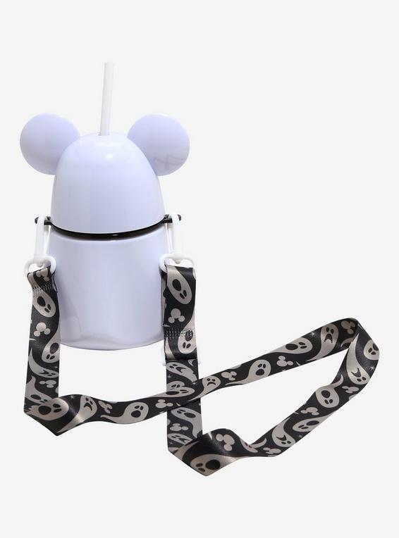 Hot Topic Disney Mickey Mouse Ghost Water Bottle With Strap