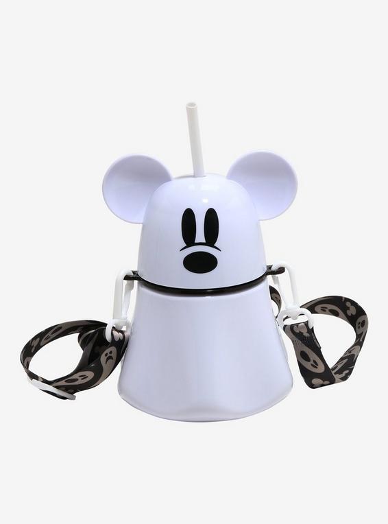 hot topic Disney Mickey Mouse Ghost Water Bottle With Strap
