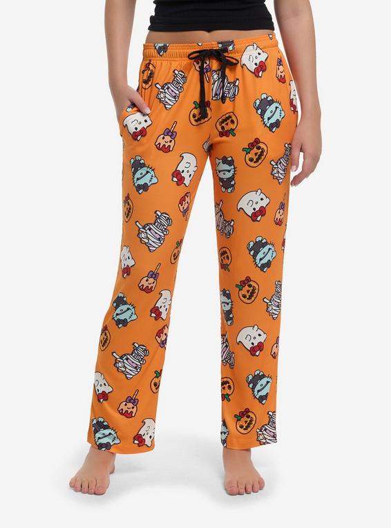 hot topic Hello Kitty Halloween Costume Pajama Pants MULTI