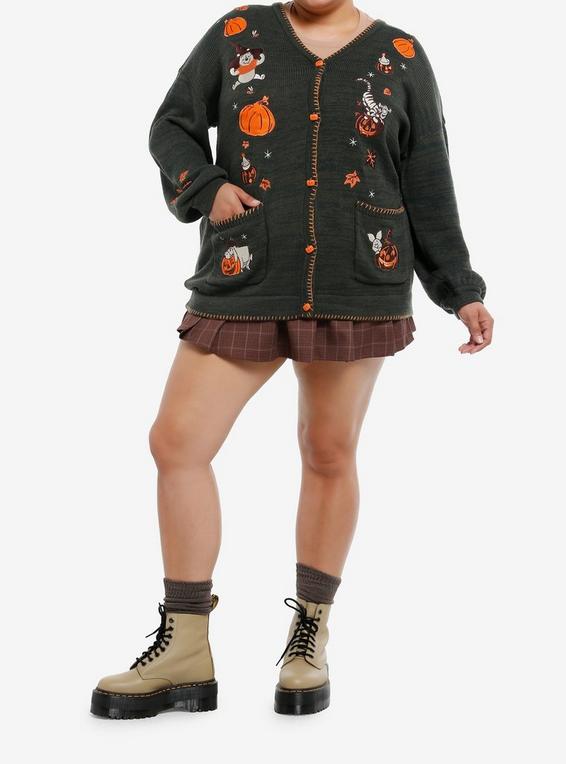 Hot Topic Her Universe Disney Winnie The Pooh Halloween Girls Cardigan Plus Size MULTI