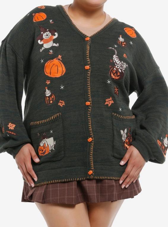 hot topic Her Universe Disney Winnie The Pooh Halloween Girls Cardigan Plus Size MULTI