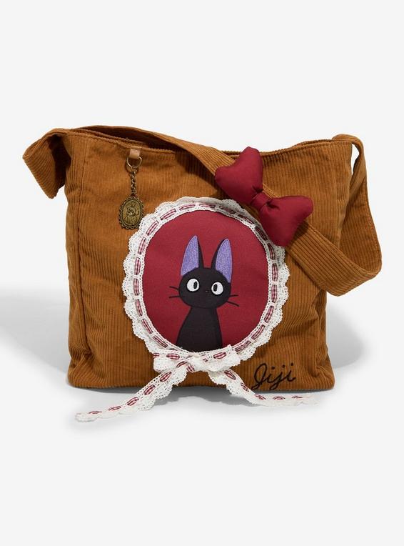 hot topic Her Universe Studio Ghibli® Kiki's Delivery Service Jiji Corduroy Shoulder Bag